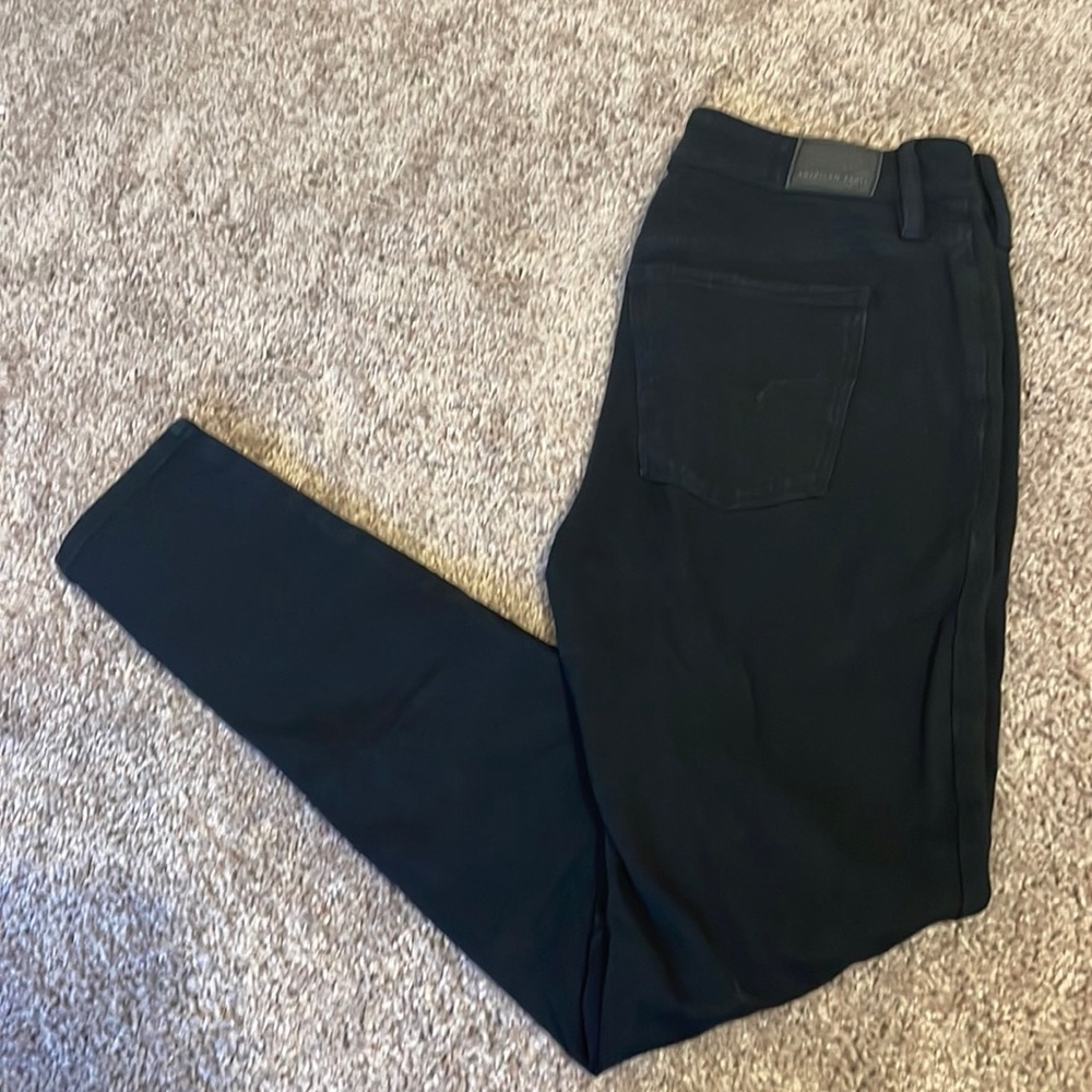 American Eagle Hi-rise Jeggings, Size 8 Long, Black